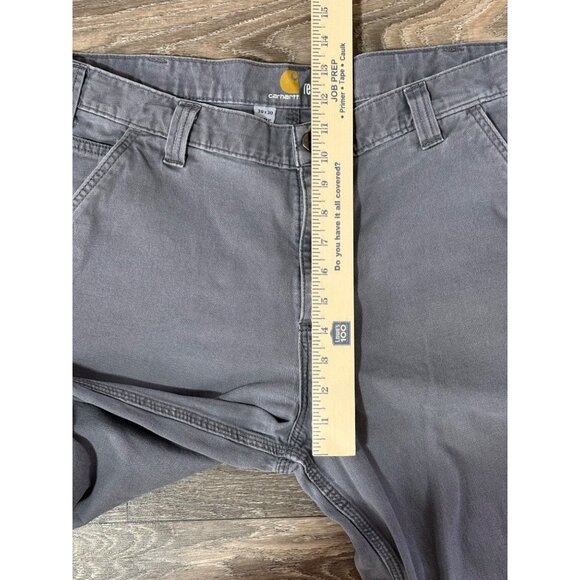 CARHARTT RELAXED FIT GRAY DENIM WORK JEANS MENS 38X30 - Picture 3 of 9